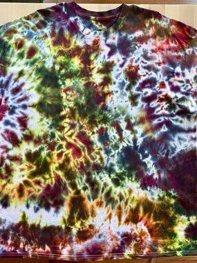 Gildan Unisex Vintage/Antique Cosmic Crumple Scrunch Tie Dye T-Shirt size 2XL